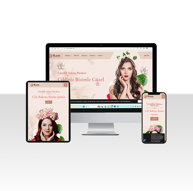 Güzellik Merkezi ve Cilt Bakımı Web Sitesi Paketi - Rasm