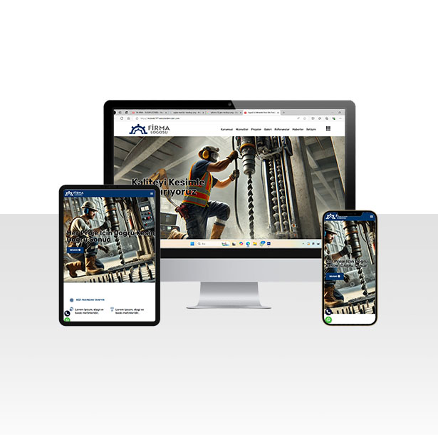 Hazır Karot Şirketi - Karotçu Web Sitesi Paketi - Duvar