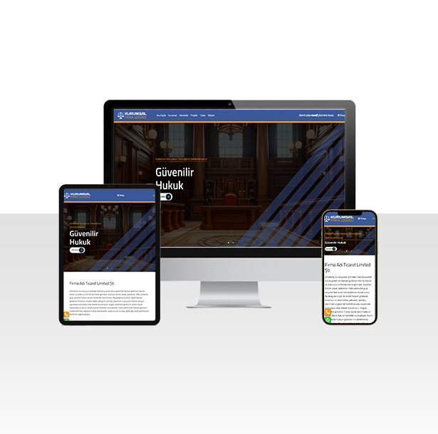 Avukatlık ve Hukuk Ofisi Web Sitesi Paketi - Lawyer