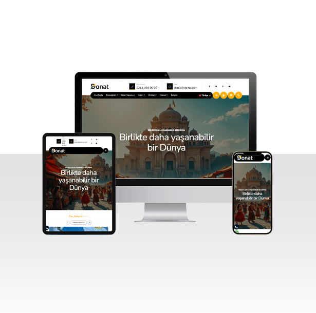 Hazır Vakıf ve Dernek Web Sitesi Paketi - Donate