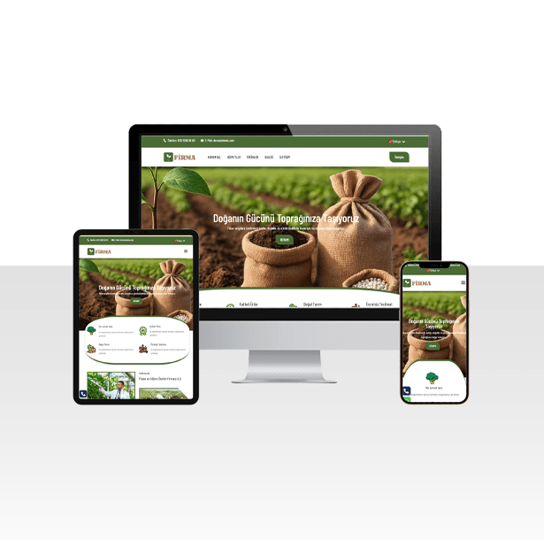 Fidan ve Gübre Üretimi Web Sitesi Paketi - Sera