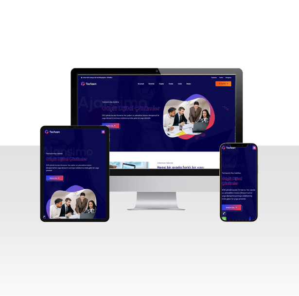 Bilişim ve Yapay Zeka Firması Web Sitesi Paketi - Techzen