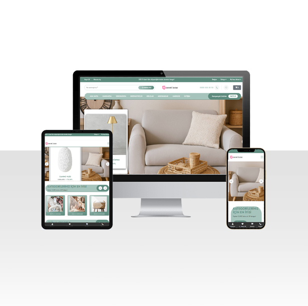 Dekoratif Ürün Satışı E-Ticaret Web Sitesi Paketi - Sweet