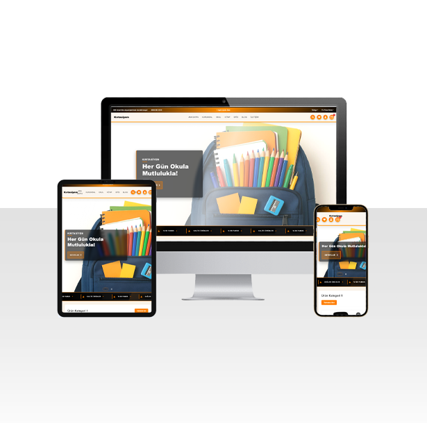 Kırtasiye Ürünleri Satışı E-Ticaret Web Sitesi Paketi - Okul