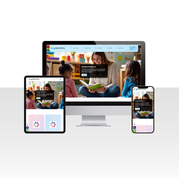 Anaokulu ve Kreş Hizmetleri Web Sitesi Paketi - Erzincan